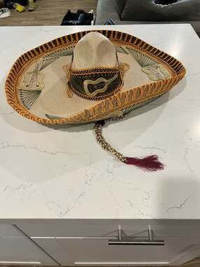 Vintage 1950s Gilberto Salazar Embroidered Guitar Mariachi Sombrero